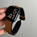 Bracelet cuir et silicone pour Apple Watch 38 à 49 mm – 4