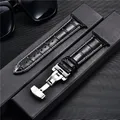 Bracelet cuir gaufré affaires pour Apple Watch 38 à 45 mm – Couleur du bracelet Black-W-Black