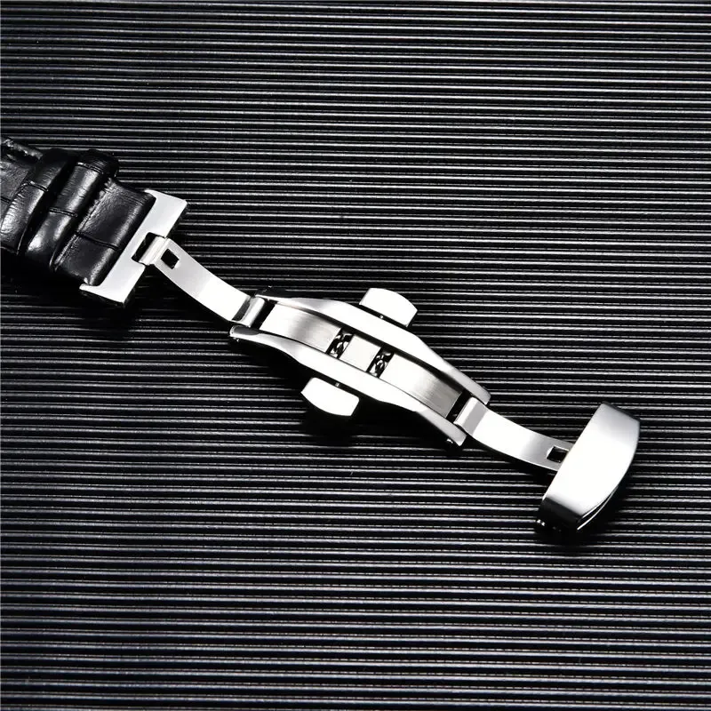 Bracelet cuir gaufré affaires pour Apple Watch 38 à 45 mm