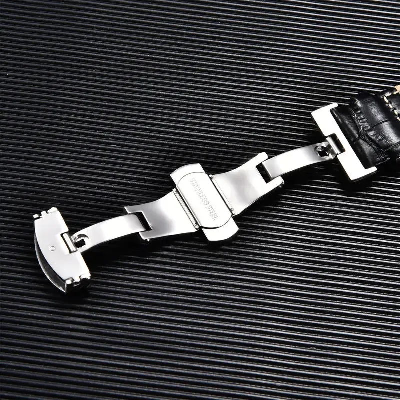Bracelet cuir gaufré affaires pour Apple Watch 38 à 45 mm