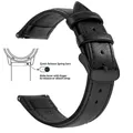 Bracelet cuir grainé 18 à 22 mm dégagement rapide – Band Color Black Black
