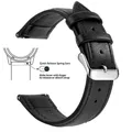 Bracelet cuir grainé 18 à 22 mm dégagement rapide – Band Color Black Silver