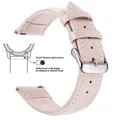 Bracelet cuir grainé 18 à 22 mm dégagement rapide – Band Color Pink Silver