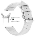 Bracelet cuir grainé 18 à 22 mm dégagement rapide – Band Color White Silver