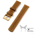 Bracelet cuir grainé 20 à 22 mm dégagement rapide – Couleur du bracelet Brown 3