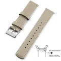 Bracelet cuir grainé 20 à 22 mm dégagement rapide – Couleur du bracelet Grey 1