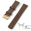 Bracelet cuir grainé 20 à 22 mm dégagement rapide – Couleur du bracelet Saddle 3