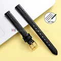 Bracelet cuir lézard fin 8 à 16 mm – Couleur du bracelet Black-Gold