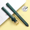 Bracelet cuir lézard fin 8 à 16 mm – Couleur du bracelet Green-Gold