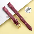Bracelet cuir lézard fin 8 à 16 mm – Couleur du bracelet WineRed-Gold