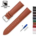 Bracelet cuir litchi souple 14 à 22 mm – Couleur du bracelet light brown
