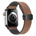 Bracelet cuir magnétique pour Apple Watch 38 à 49 mm – 1