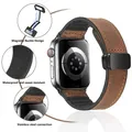 Bracelet cuir magnétique pour Apple Watch 38 à 49 mm – 2