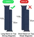 Bracelet cuir magnétique pour Apple Watch 38 à 49 mm – 5