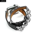 Bracelet cuir métal double tour 38 à 49 mm Apple Watch – 2
