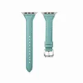 Bracelet cuir mince pour Apple Watch 38 à 49 mm – Couleur du bracelet bleu clair