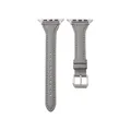 Bracelet cuir mince pour Apple Watch 38 à 49 mm – Couleur du bracelet gris