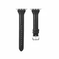 Bracelet cuir mince pour Apple Watch 38 à 49 mm – Couleur du bracelet Noir
