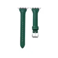 Bracelet cuir mince pour Apple Watch 38 à 49 mm – Couleur du bracelet Vert foncé