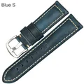 Bracelet cuir mode 18 à 24 mm – Couleur du bracelet Bleu S
