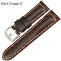 Bracelet cuir mode 18 à 24 mm – Couleur du bracelet Brun foncé S