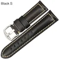 Bracelet cuir mode 18 à 24 mm – Couleur du bracelet Noir clair S