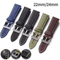 Bracelet cuir nylon pour montre 22 à 24 mm – 1