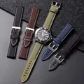 Bracelet cuir nylon pour montre 22 à 24 mm – 3
