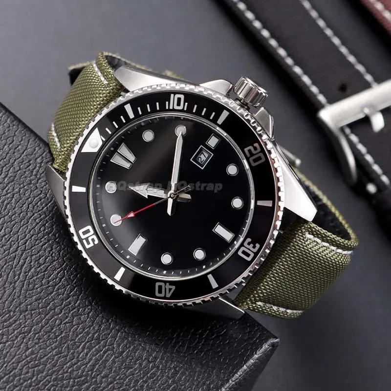 Bracelet cuir nylon pour montre 22 à 24 mm