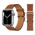 Bracelet cuir pour Apple Watch 38 à 49 mm – Couleur du bracelet Brown 17