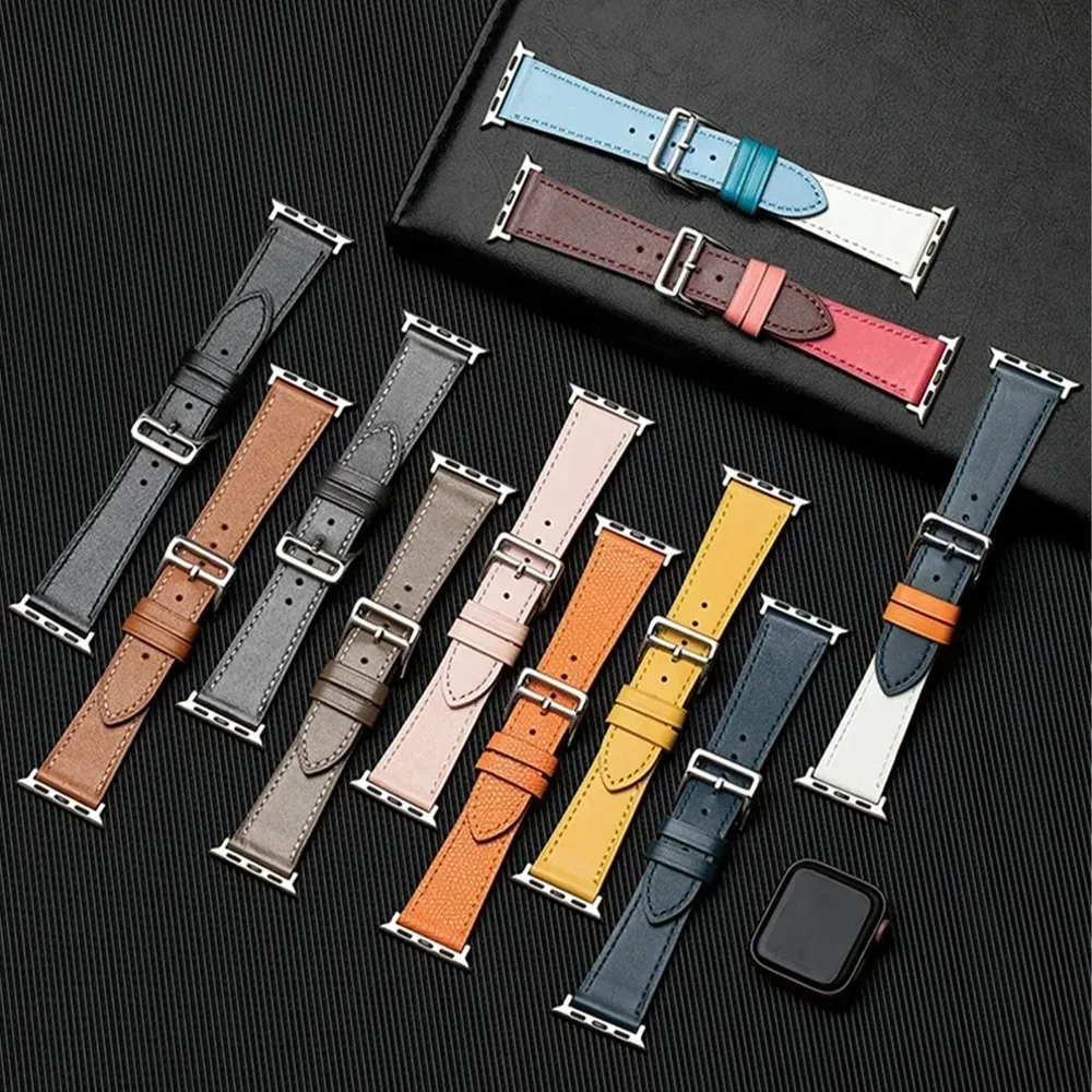 Bracelet cuir pour Apple Watch 38 à 49 mm