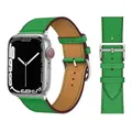 Bracelet cuir pour Apple Watch 38 à 49 mm – Couleur du bracelet GREEN  20