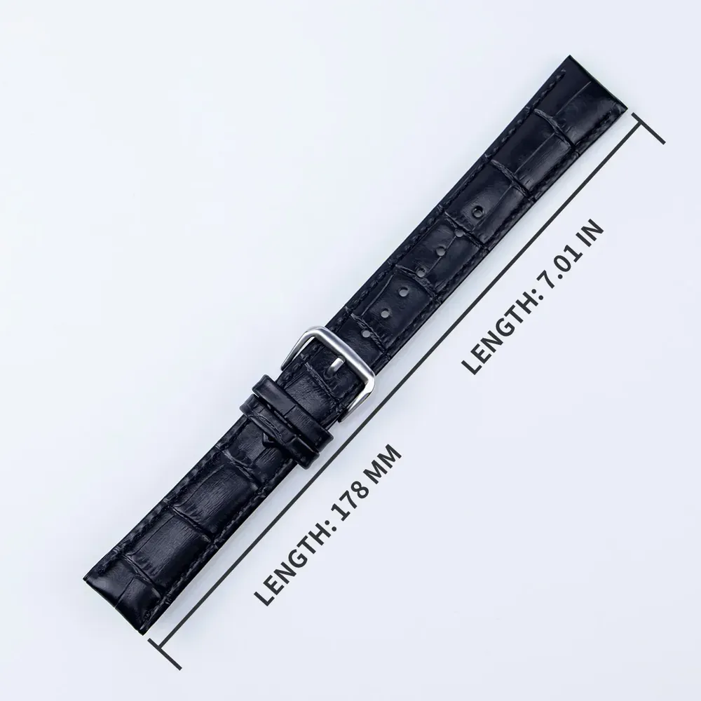 Bracelet cuir pour montre 12 à 24 mm