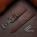 Bracelet cuir pour montre 14 à 24 mm – Couleur du bracelet Dark Brown-Black