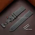 Bracelet cuir pour montre 14 à 24 mm – Couleur du bracelet Gray-Black
