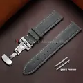 Bracelet cuir pour montre 14 à 24 mm – Couleur du bracelet Gray-Silver