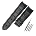 Bracelet cuir pour montre 20 à 24 mm – Couleur du bracelet Black NO Buckle