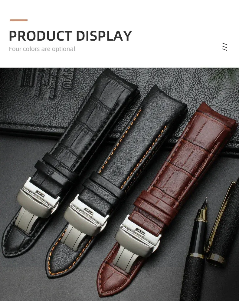 Bracelet cuir pour montre 20 à 24 mm