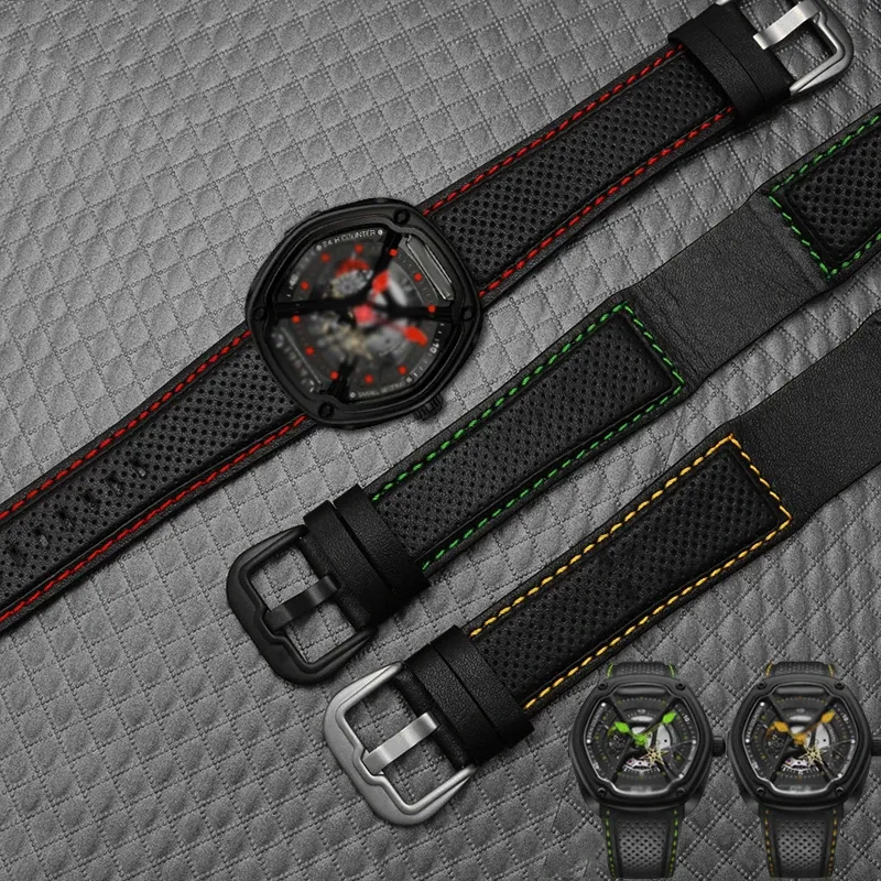 Bracelet cuir pour montre 24 mm