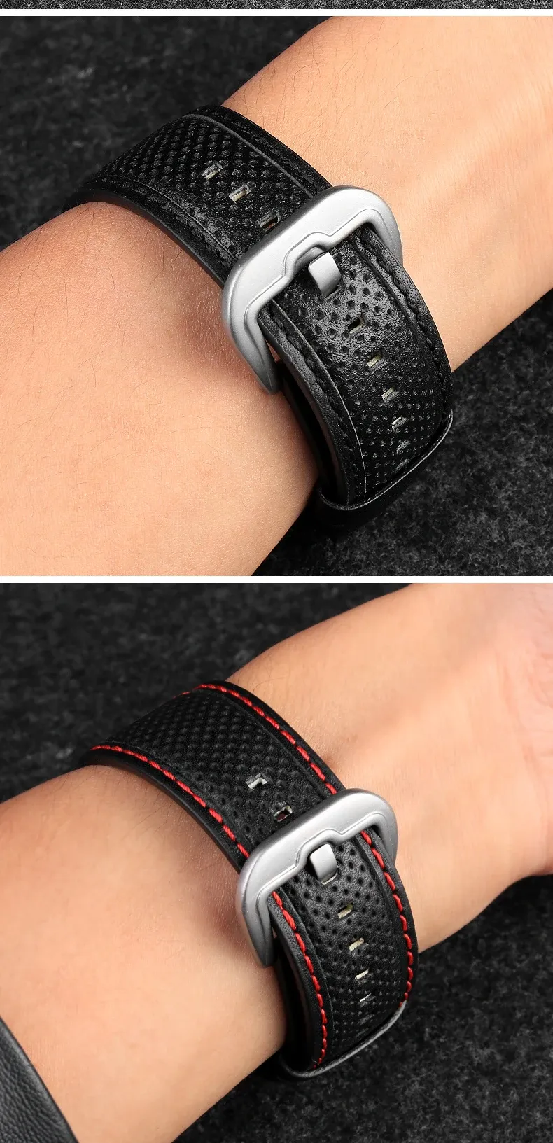 Bracelet cuir pour montre 24 mm
