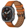Bracelet cuir pour Samsung Galaxy Watch Ultra – Couleur du bracelet 1 Orange