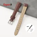 Bracelet cuir PU souple 12 à 22 mm – Couleur du bracelet Brun-Argent