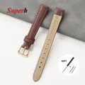 Bracelet cuir PU souple 12 à 22 mm – Couleur du bracelet Brun-or