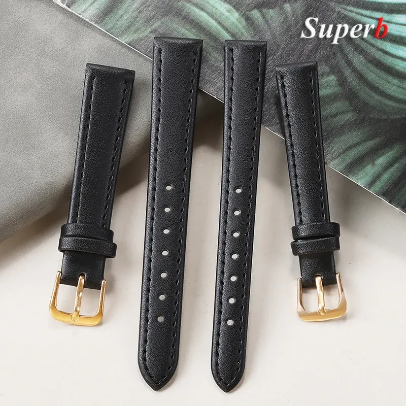 Bracelet cuir PU souple 12 à 22 mm