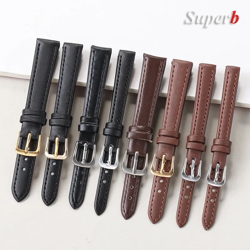Bracelet cuir PU souple 12 à 22 mm