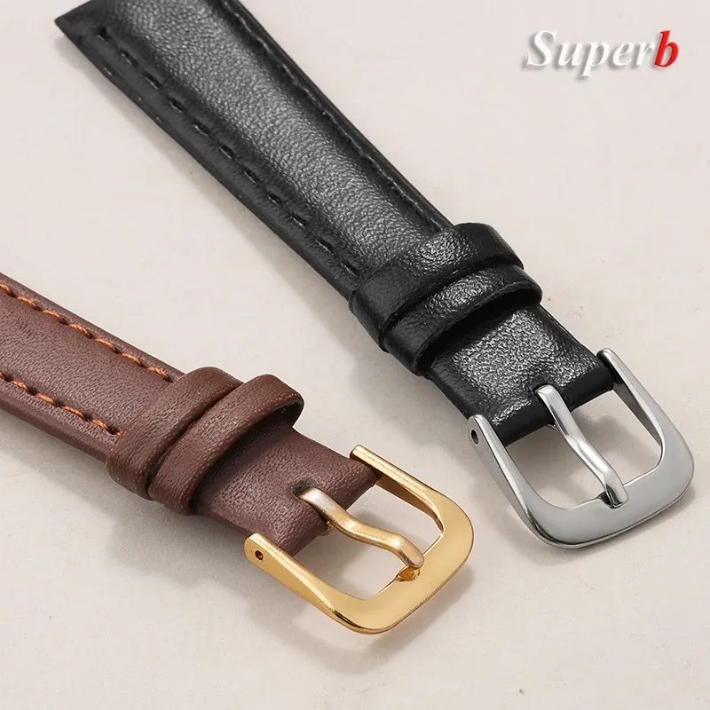 Bracelet cuir PU souple 12 à 22 mm