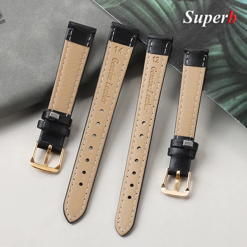 Bracelet cuir PU souple 12 à 22 mm