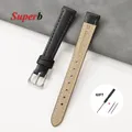 Bracelet cuir PU souple 12 à 22 mm – Couleur du bracelet Noir-Argent