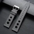 Bracelet cuir respirant pour montre 18 à 24 mm – Couleur du bracelet Gray