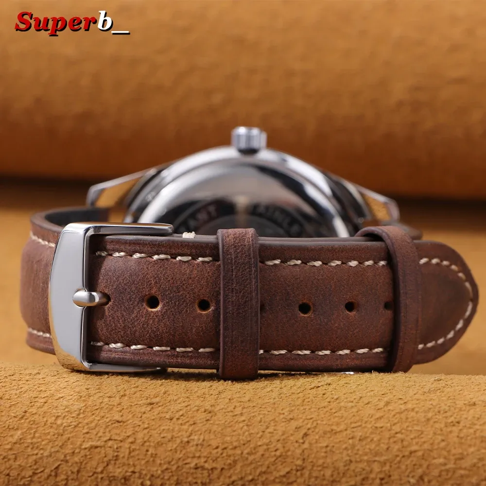 Bracelet cuir rétro 14 à 24 mm pour Samsung Galaxy Watch